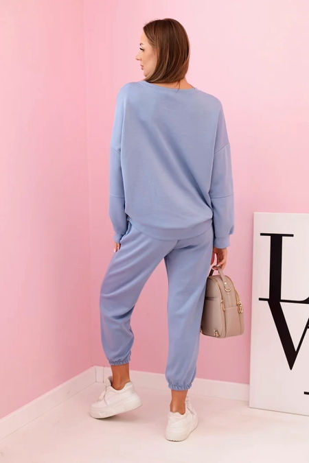 Komplet bluza + spodnie masełko jasny jeansowy zdjęcie 3