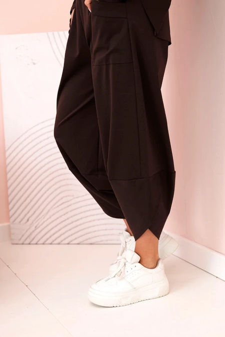Komplet new punto bluza + spodnie brązowy zdjęcie 4