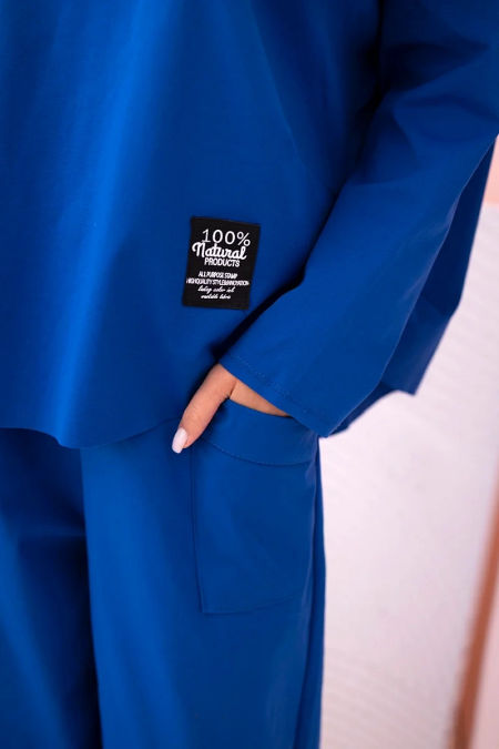 Komplet new punto bluza + spodnie chabrowy zdjęcie 3