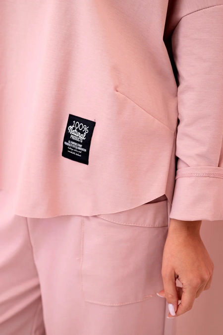 Komplet new punto bluza + spodnie ciemno różowy zdjęcie 3