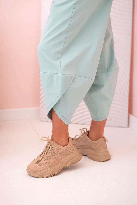 Komplet new punto bluza + spodnie ciemny miętowy zdjęcie 4