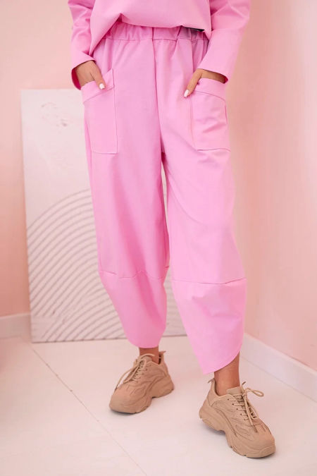 Komplet new punto bluza + spodnie cukierkowy róż zdjęcie 3
