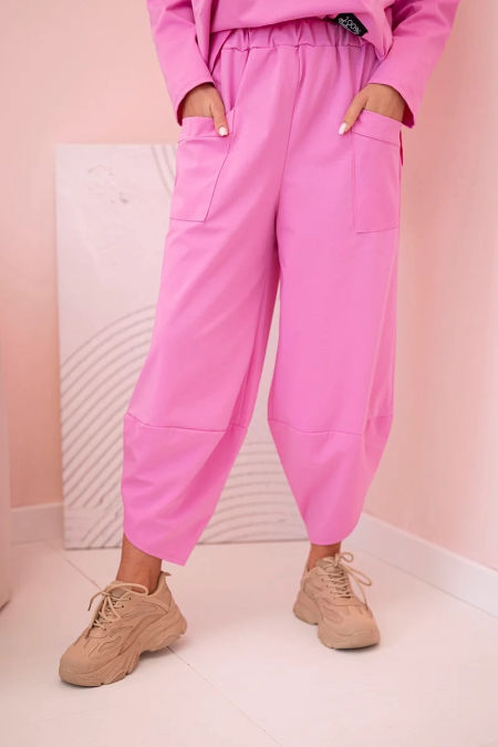 Komplet new punto bluza + spodnie jasny różowy zdjęcie 3
