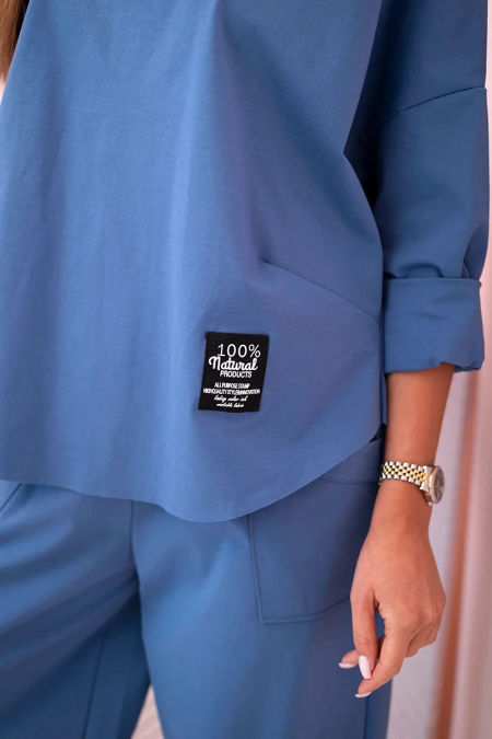 Komplet new punto bluza + spodnie jeansowy zdjęcie 3