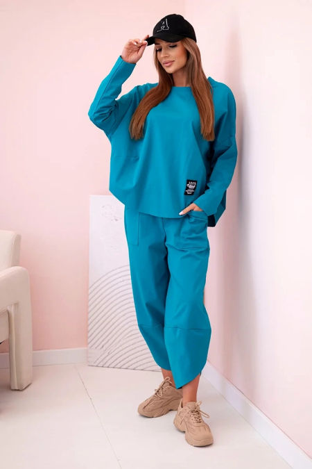Komplet new punto bluza + spodnie morski zdjęcie 2