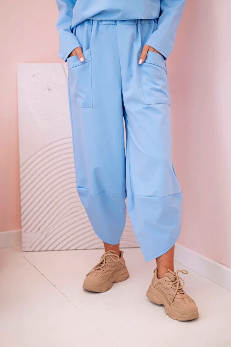 Komplet new punto bluza + spodnie niebieski zdjęcie 3