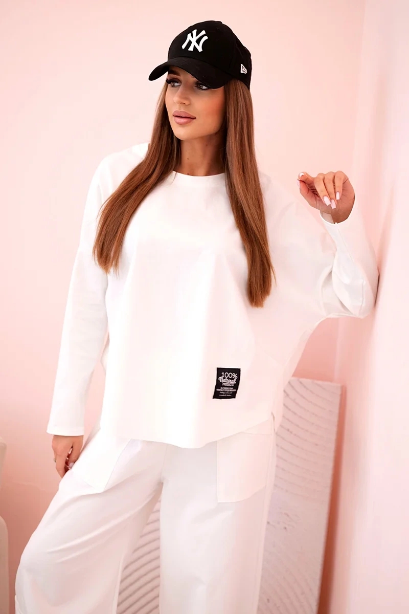 Komplet new punto bluza + spodnie ecru zdjęcie 1